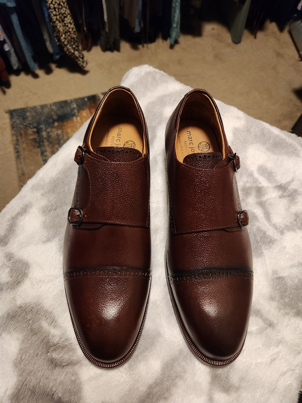 Marc Joseph Men's Double Monk Strap Dress Shoes